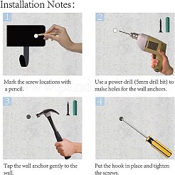 Iron Wall Mounted Hook Hangers&nbsp;AJEW-WH0156-023