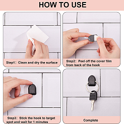 50Pcs 5 Colors Self-adhesive ABS Plastic Car Headrest Hook&nbsp;FIND-CP0002-52