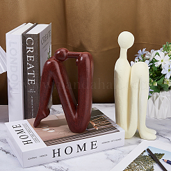 2Pcs 2 Styles Porcelain Abstract Human Display Decoration&nbsp;DJEW-DC0001-20