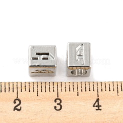 Rack Plating Alloy European Beads&nbsp;PALLOY-Z022-15P