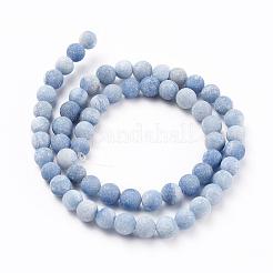 Dyed & Heated Natural Blue Aventurine Round Bead Strands&nbsp;G-M248-6mm-01B