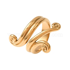 304 Stainless Steel Cuff Open Rings for Women&nbsp;LS-SA-CBA6EDB-09G