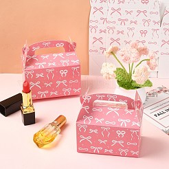 12Pcs 2 Colors White and Pink Bowknot Printed Paper Candy Tote Boxes&nbsp;ST-CJ0010-13