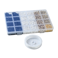 DIY Round/Flat Round Polymer Clay & CCB Plastic Beads Bracelets Making Kits&nbsp;DIY-FS0007-66