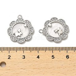 Brass Micro Pave Cubic Zirconia Pendants&nbsp;KK-K355-49P