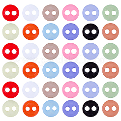 300Pcs 12 Colors Resin Buttons&nbsp;BUTT-GF0004-16