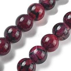 Natural Multi-Color Agate Beads Strands&nbsp;G-A261-B02-14mm