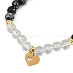 3Pcs 3 Colors 304 Stainless Steel Charm Bracelets&nbsp;BJEW-JB12049