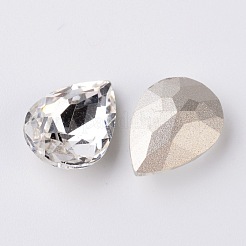 Faceted Teardrop K9 Glass Rhinestone Cabochons&nbsp;RGLA-I001-18x13mm-001