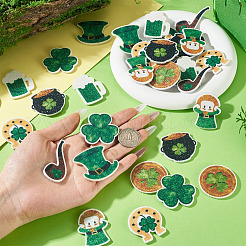 40Pcs 8 Styles Saint Patrick's Day Cloth Polyester Embroider Sew On Patches&nbsp;PATC-TA0001-60