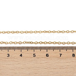 Ion Plating(IP) 304 Stainless Steel Cable Chain Necklaces&nbsp;NJEW-K090-01G