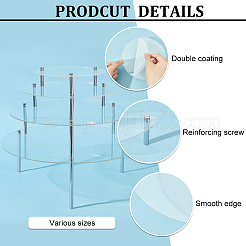 4 Sets 4 Styles Round Acrylic Cupcake Riser Holder&nbsp;ODIS-FG0001-70