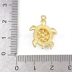 Turtle Brass ABS Imitation Pearl Pendants&nbsp;KK-I352-04B-G
