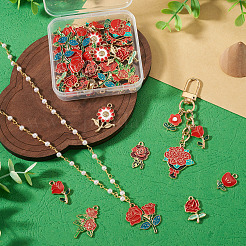 48Pcs 12 Styles Alloy Enamel Pendants&nbsp;ENAM-TA0004-12