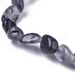 Natural Iolite/Cordierite/Dichroite Bead Stretch Bracelets&nbsp;BJEW-K213-41