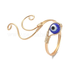 Copper Wire Wrap Open Cuff Rings&nbsp;RJEW-JR00562-02