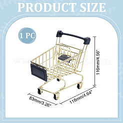 Iron Supermarket Trolley Display Decorations&nbsp;DJEW-WH0042-139G