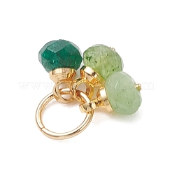 5Pcs 5 Colors Dyed Natural Malaysia Jade Pendants&nbsp;PALLOY-JF05176-01