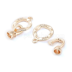 Rack Plating Brass Fold Over Clasps&nbsp;KK-A183-68G