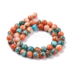 Synthetic Ocean White Jade Round Bead Strands&nbsp;X-G-M165-8mm-04