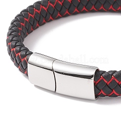 Microfiber Imitation Leather Braided Cord Bracelets&nbsp;BJEW-E345-07-P