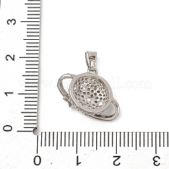 Brass Micro Pave Cubic Zirconia Pendants&nbsp;KK-F917-05A-P