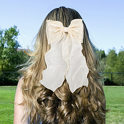 2Pcs 2 Colors Big Bowknot Organza Hair Barrettes&nbsp;AJEW-CP0008-32