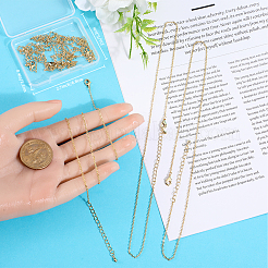 6Pcs Brass Cable Chain Necklaces Set for Men Women&nbsp;KK-BBC0009-65