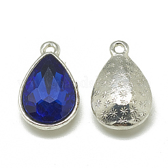Alloy Glass Charms&nbsp;PALLOY-T028-7x10mm-11