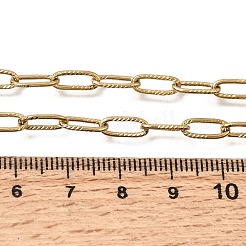 4MM 304 Stainless Steel Textured Paperclip Chain Necklaces for Man and Women&nbsp;SA-CBAB767-10G