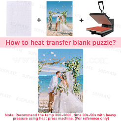 6Pcs Paper Heat Transfer Blank Puzzle for Adult Chrildren&nbsp;DIY-SP0004-28B