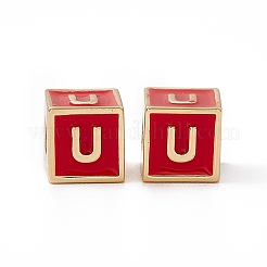 Rack Plating Brass Enamel Beads&nbsp;KK-B060-04G-03U