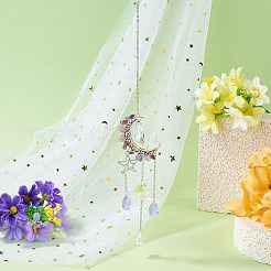 Moon & Star Alloy Hanging Ornaments&nbsp;HJEW-TADJ0024
