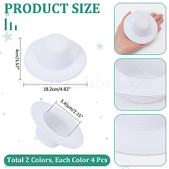 8Pcs 2 Colors EVA Cloth Round Fascinator Hat Base for Millinery&nbsp;AJEW-NB0005-59