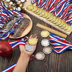 48Pcs 3 Colors Metal Medals&nbsp;AJEW-FG0005-48