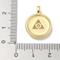 Rack Plating Brass Micro Pave Cubic Zirconia Pendants&nbsp;KK-L224-062G-02