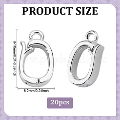 20Pcs Brass Fold Over Clasps&nbsp;KK-ME0004-12S