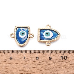 Alloy Enamel Blue Evil Eye Links Connector Charms with Resin&nbsp;ENAM-N071-03E-G