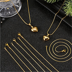 12Pcs 0.9MM 304 Stainless Steel Snake Chain Necklace Making&nbsp;STAS-SC0021-57G