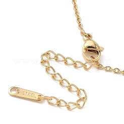 Brass Medium Blue Enamel Starfish Pendant 304 Stainless Steel Cable Chain Necklaces&nbsp;NJEW-JN05439