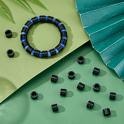 24Pcs Grooved Stainless Steel European Beads&nbsp;STAS-HS0001-81A