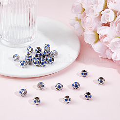 30Pcs Large Hole FootBall/Soccer Ball Alloy Enamel European Beads&nbsp;MPDL-ME0001-06B