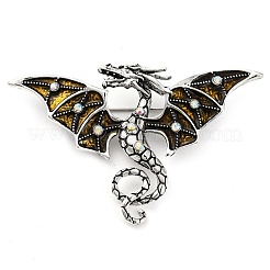 Alloy Crystal AB Rhinestone Dragon Brooch&nbsp;JEWB-Z031-02AS