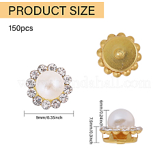150Pcs Flower Plastic Rhinestone Ornament Accessories&nbsp;FIND-CA0009-76C