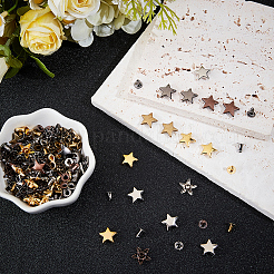 100Pcs 5 Colors Iron Semi-Tublar Rivet Studs&nbsp;DIY-CY0002-99