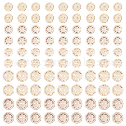 100Pcs 5 Colors 2-Holes Wood Buttons&nbsp;BUTT-TA0001-52