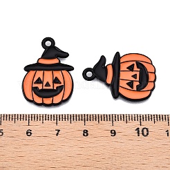 Halloween Theme Spray Painted Alloy Enamel Pendants&nbsp;ENAM-T020-09A