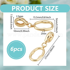 6Pcs Zinc Alloy Twister Clasps&nbsp;FIND-FH0016-55G