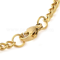 304 Stainlessa Steel Curb Chain Pendant Necklaces&nbsp;LS-NJEW-H034-05G