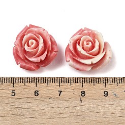 Synthetic Coral Dyed Carved Beads&nbsp;SHEL-Z003-03F
